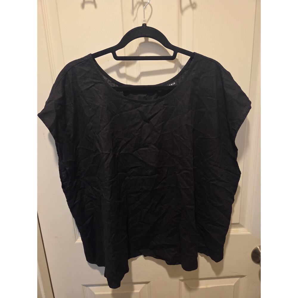 Torrid Black Open-Back Short Sleeve Top - Size 2 (2X) - NWOT
